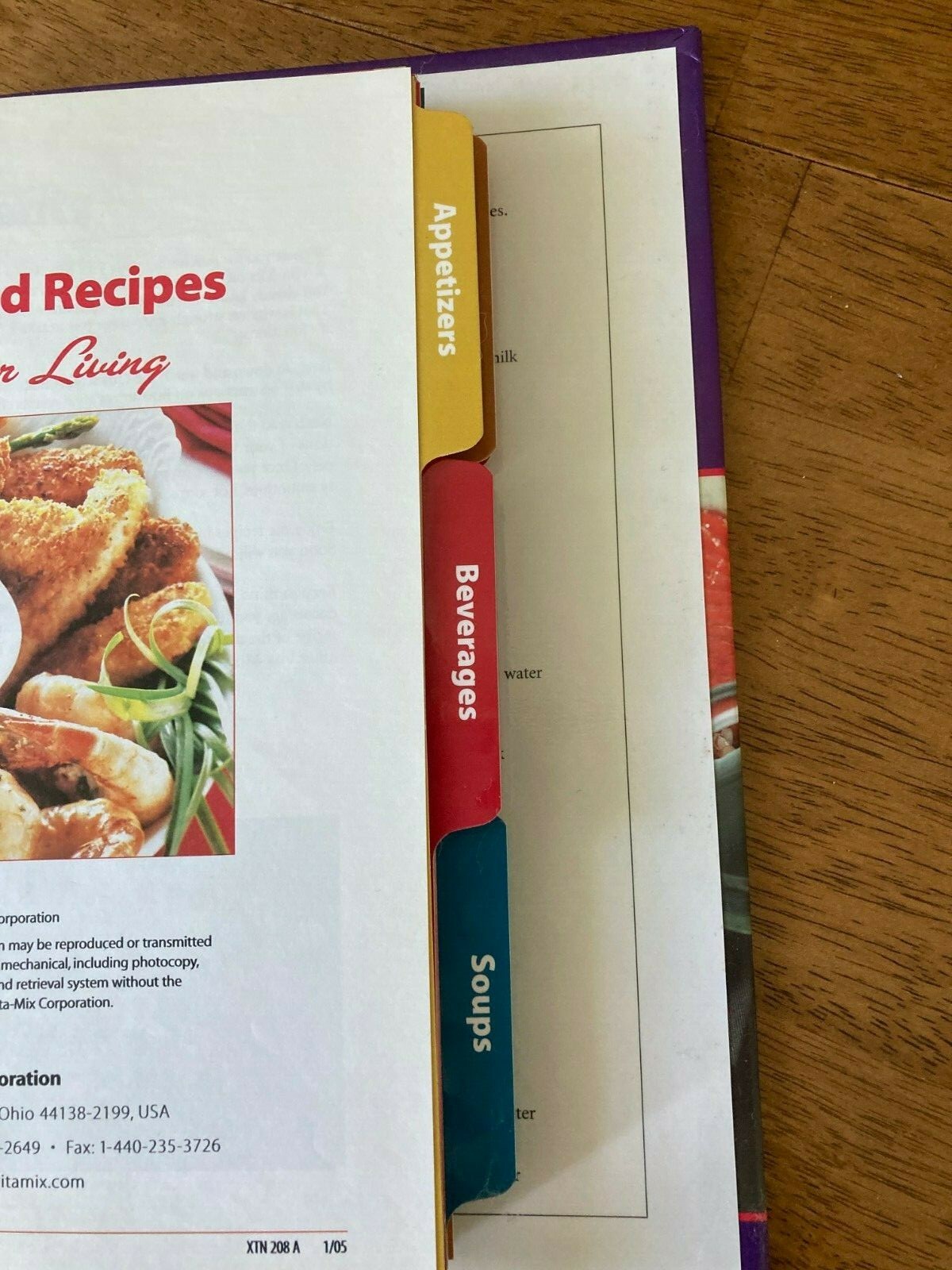 Vita-Mix Whole Food Recipes For Better Living Cookbook 3 Ring Binder Hardcover