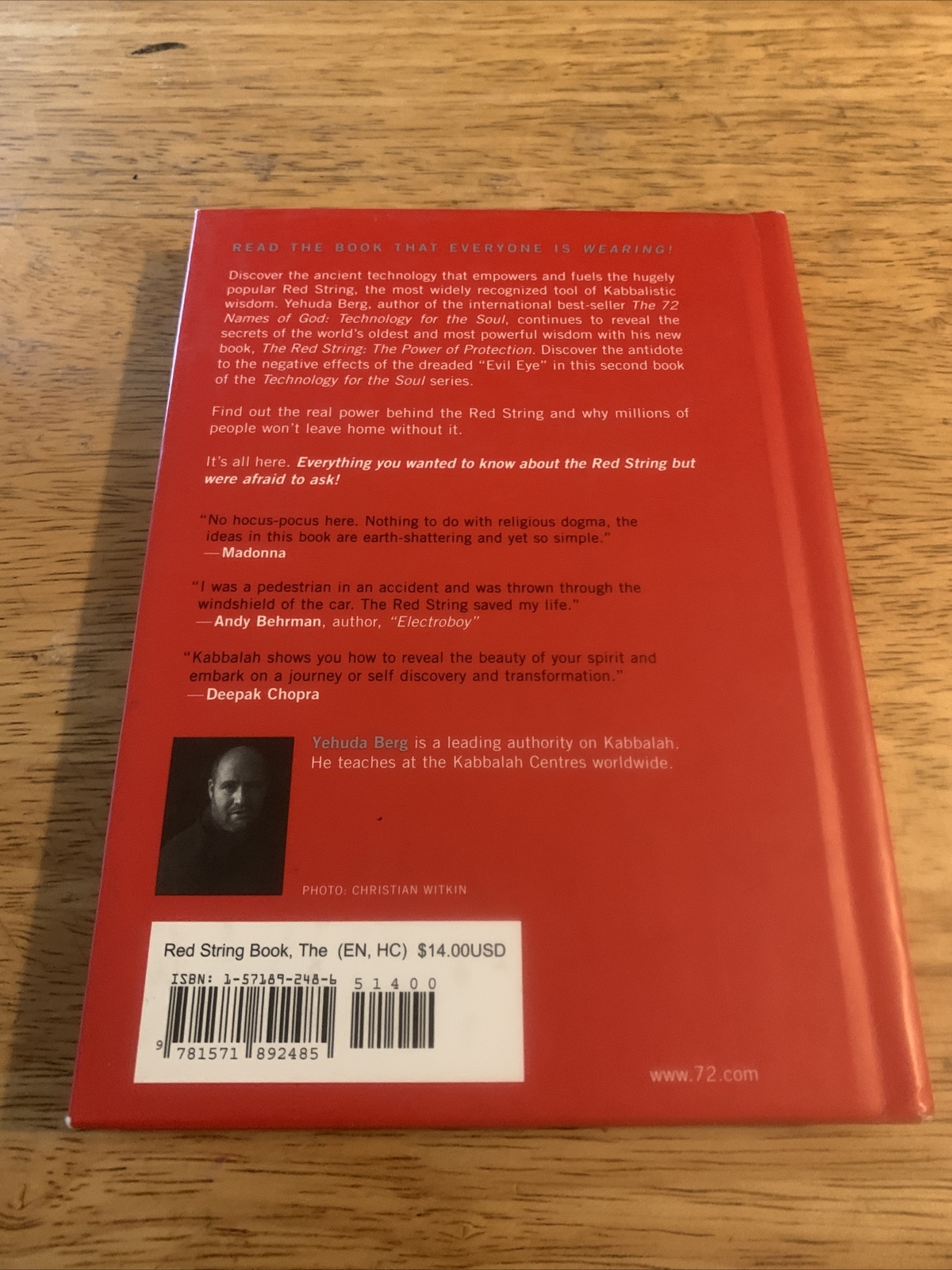 The Red String Book : The Power of Protection by Yehuda Berg (2008, Hardcover)
