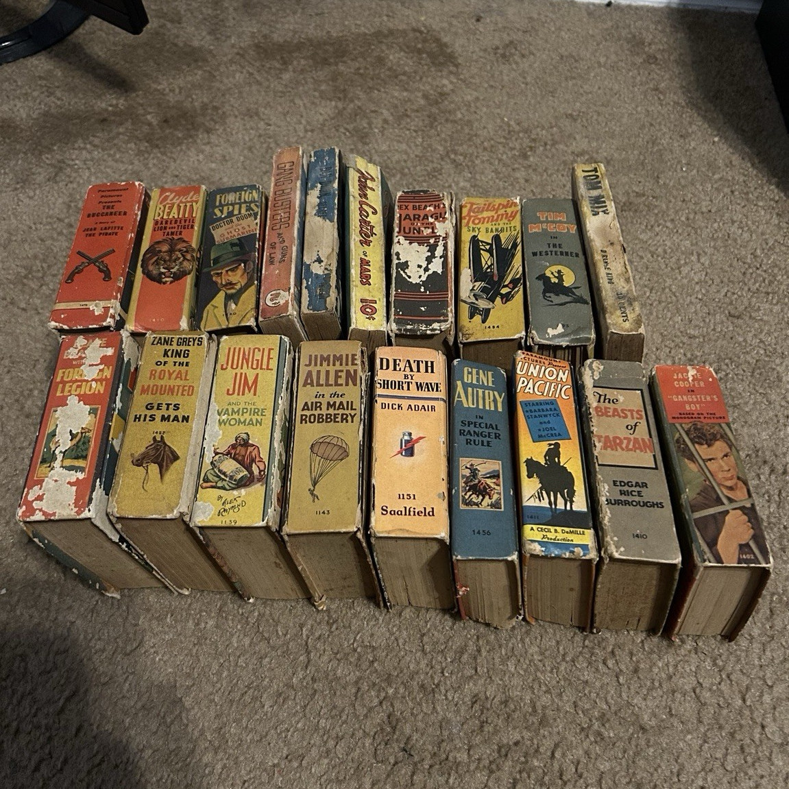 Big Little Books Vintage Paperback Lot Western & Adventure Novels Lot of 17