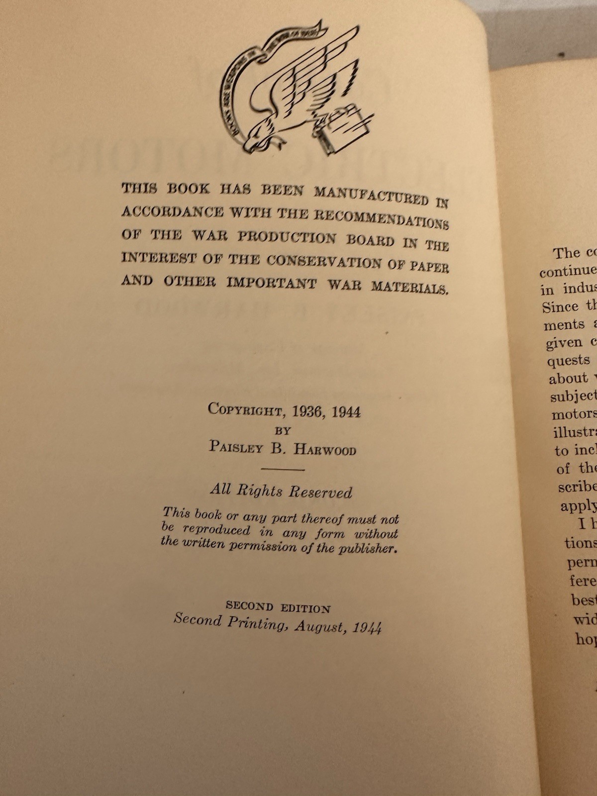Control Of Electric Motors Paisley B. Harwood 1948 John Wiley & Sons Illustr HC