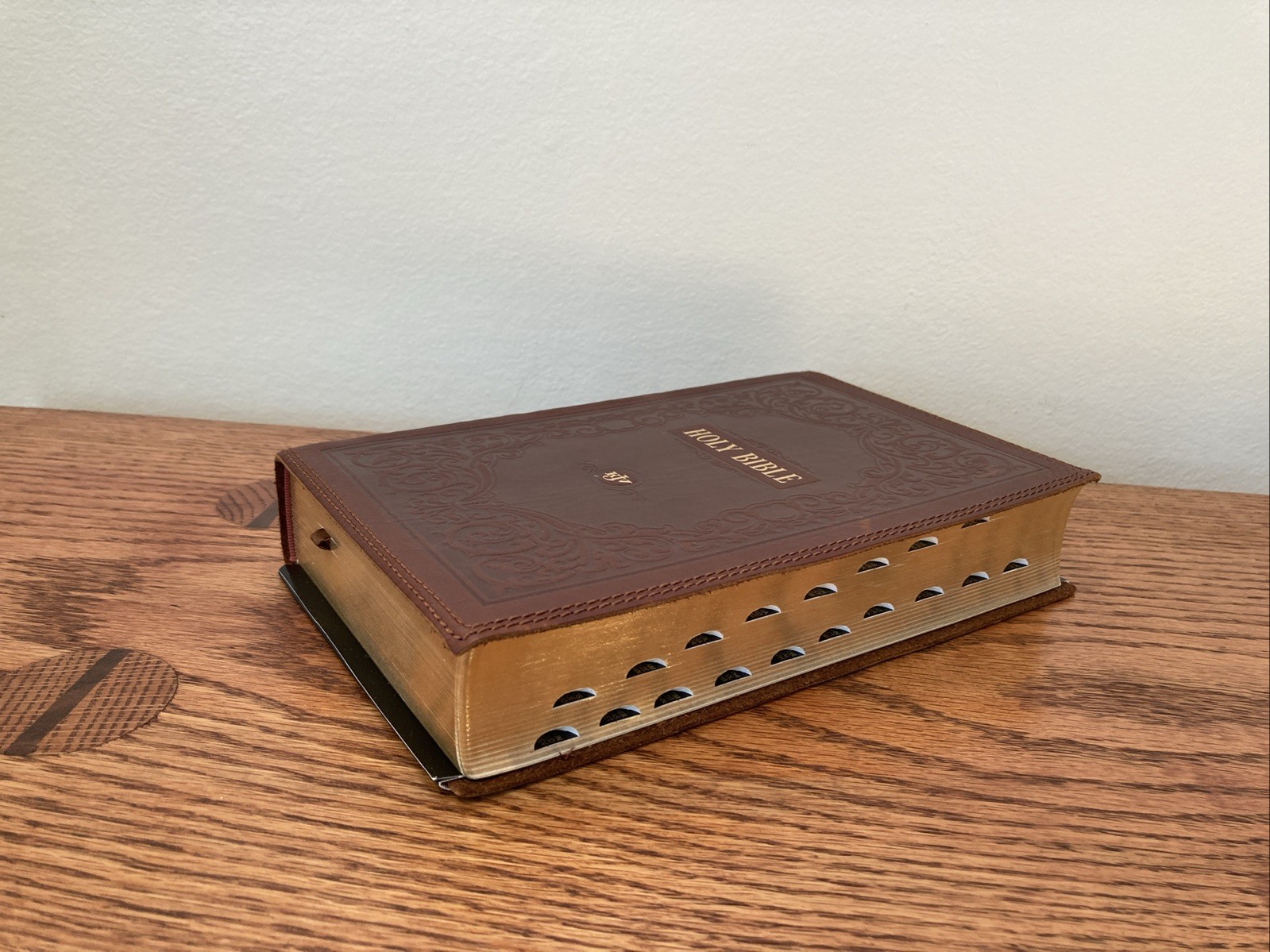 KJV Giant print Bible | Natural Genuine Leather | Thumb-Indexed | Red Letter