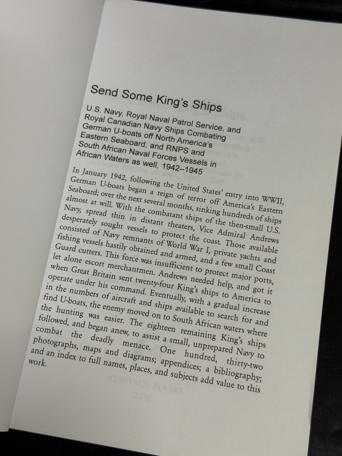 Send Some King’s Ships U.S. Navy, Royal Naval Patrol Service SIGNED by author SC