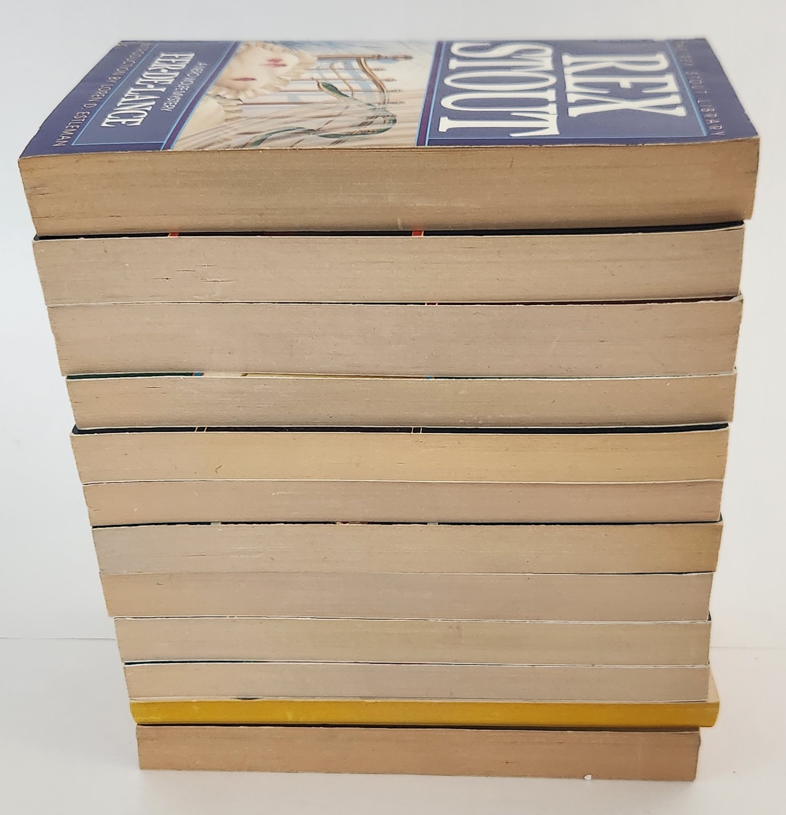 Vintage REX STOUT LIBRARY Nero Wolfe Mystery Lot of 12 Bantam Paperbacks 1990s