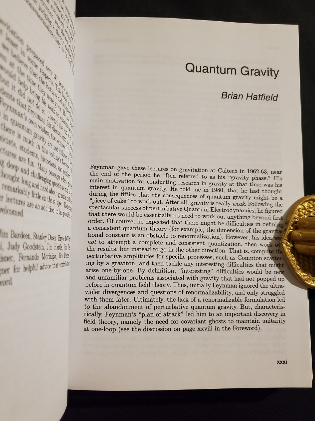 Feynman Lectures on Gravitation by Richard Feynman 1995 Hardcover DJ 1st Print