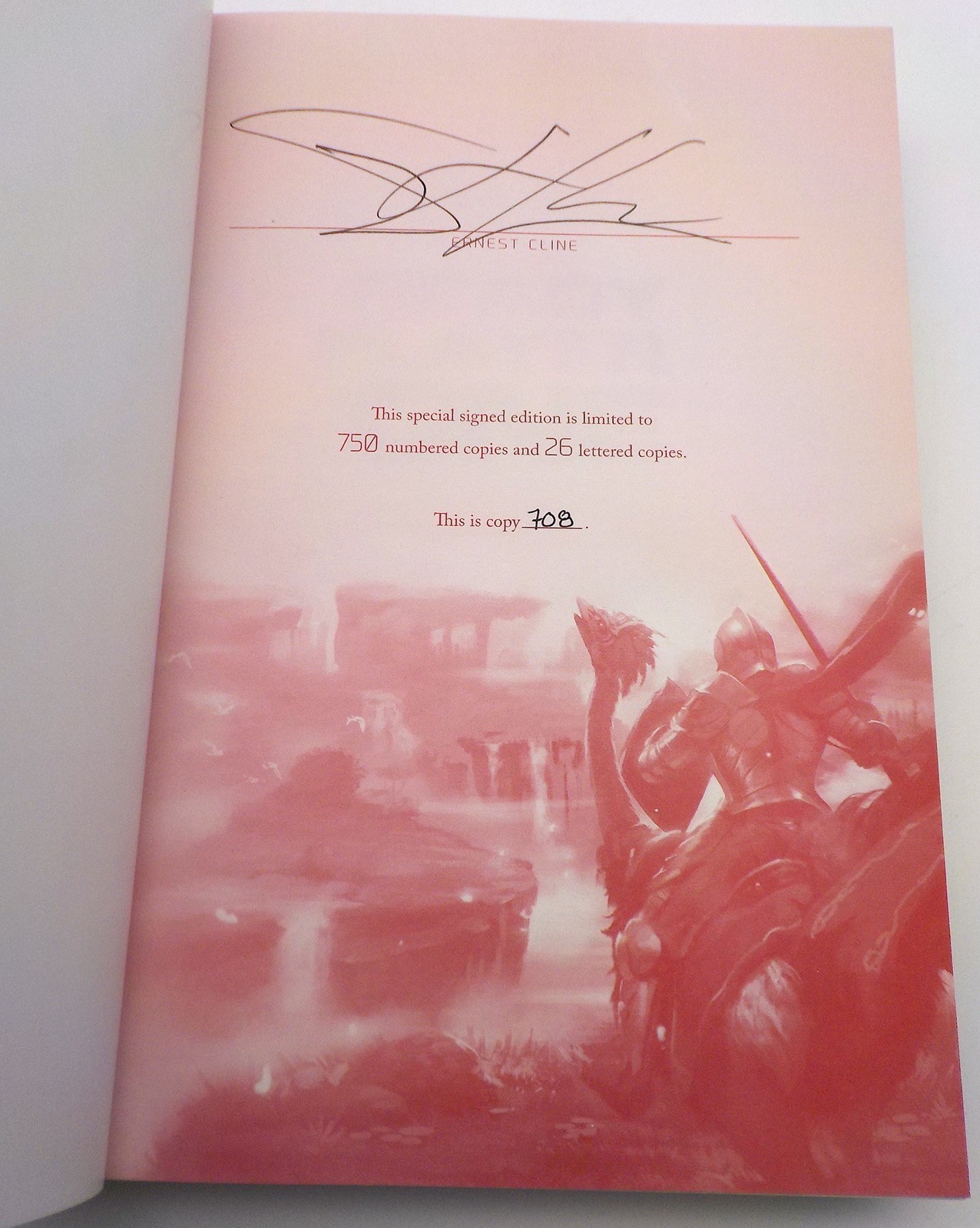 READY PLAYER ONE Ernest Cline Signed Limited Edition Subterranean Press