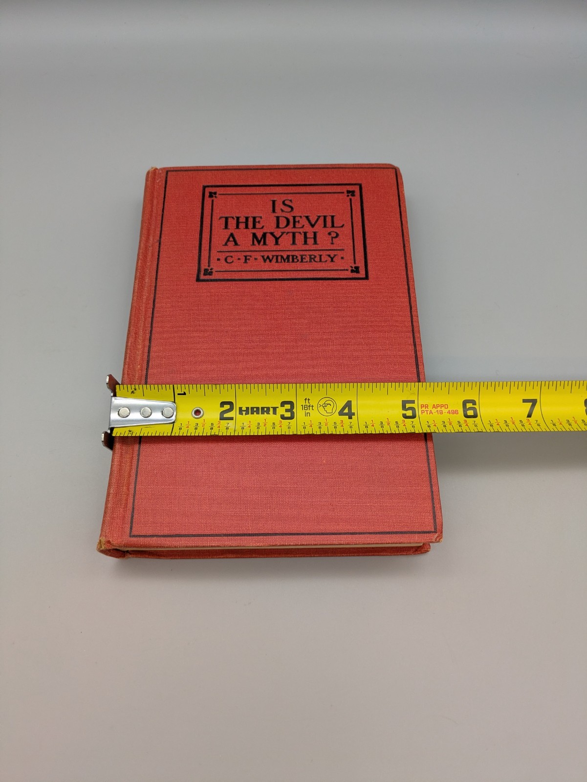 Is the Devil a Myth? by C.F. Wimberly Hardcover Book, Copyright 1913