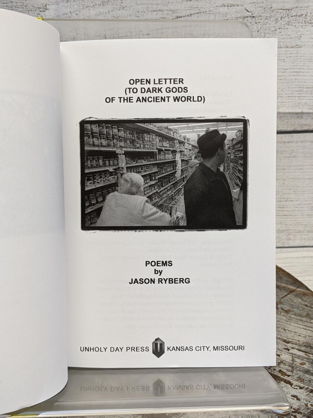 Open Letter (To the Dark Gods of the Ancient World) Poems by Jason Ryberg PB