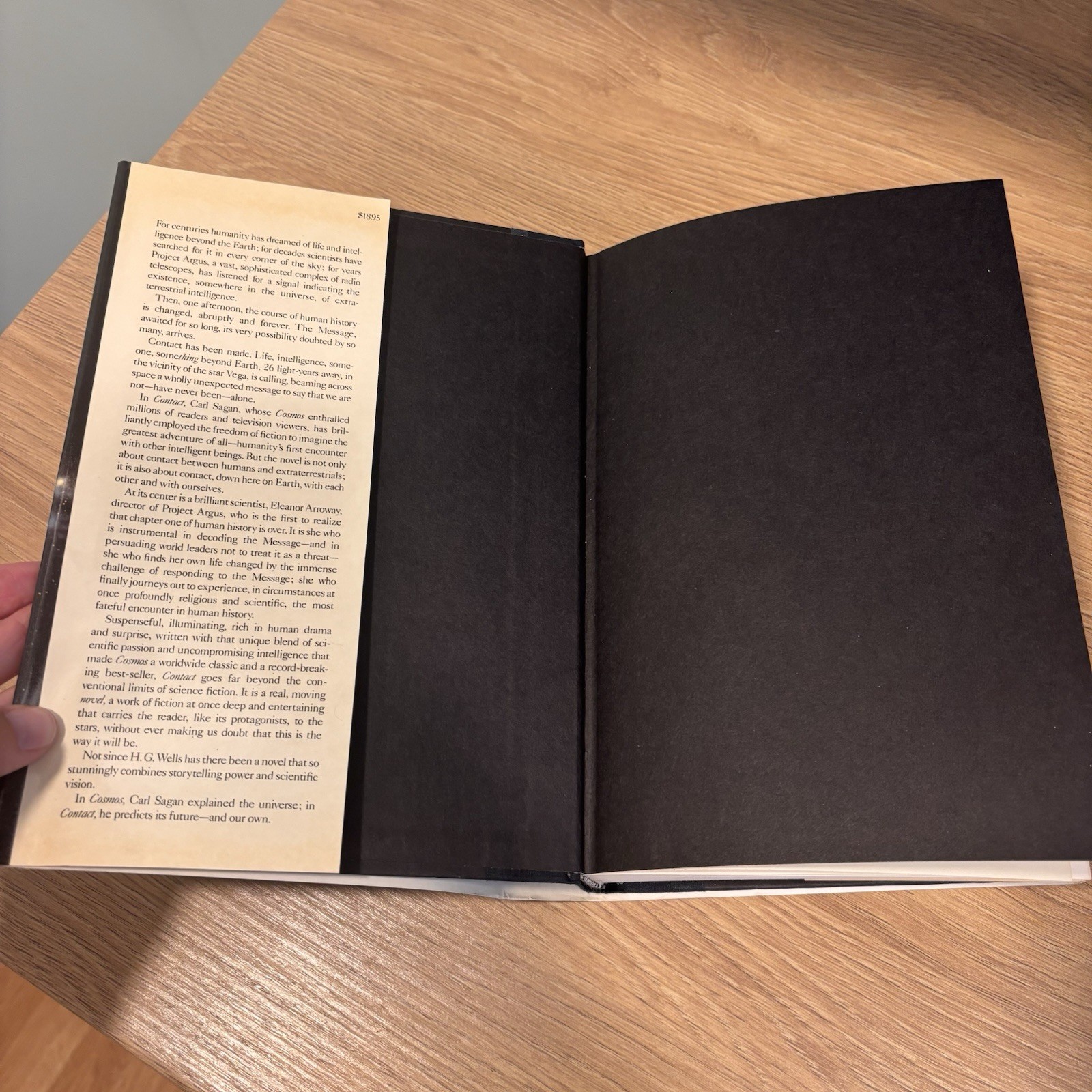 Carl Sagan Contact 1985 Hardcover 7th Printing Dust Jacket Excellent Condition