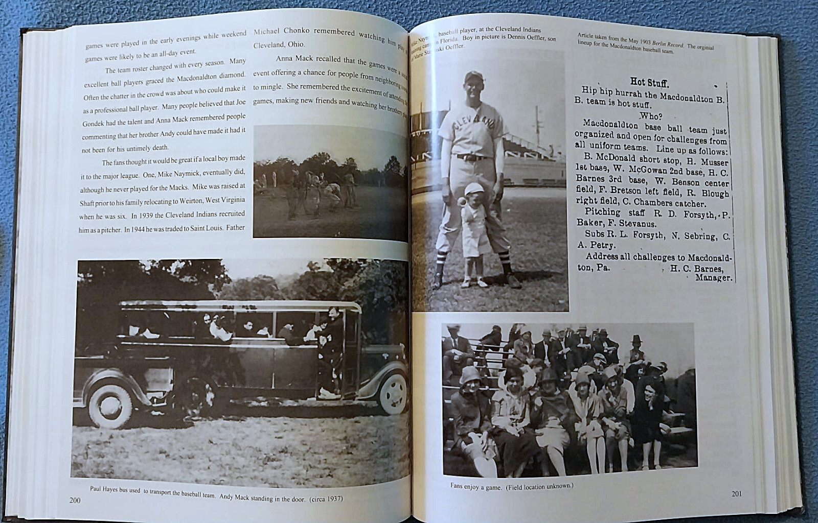 2003 Macdonaldton area, Pennsylvania history book Somerset County families mines