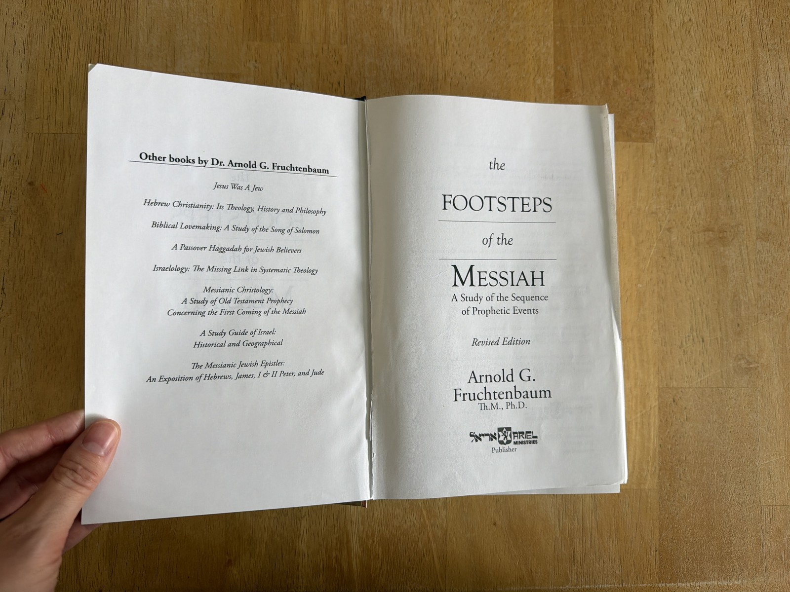 The Footsteps of the Messiah, Dr. Arnold G. Fruchtenbaum, Study of Sequence