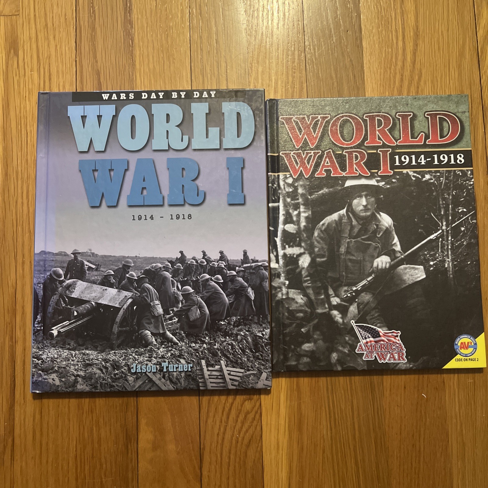 Two Kids Educational Books On WW1 – USED Ex-Library Hardcovers