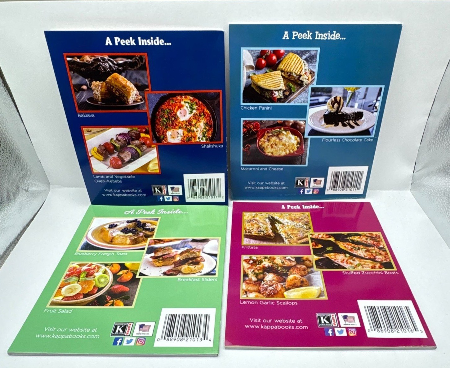 Food We Love Cookbook Lot of 4 Mediterranean Comfort Food Low Carb 5 Star Brunch