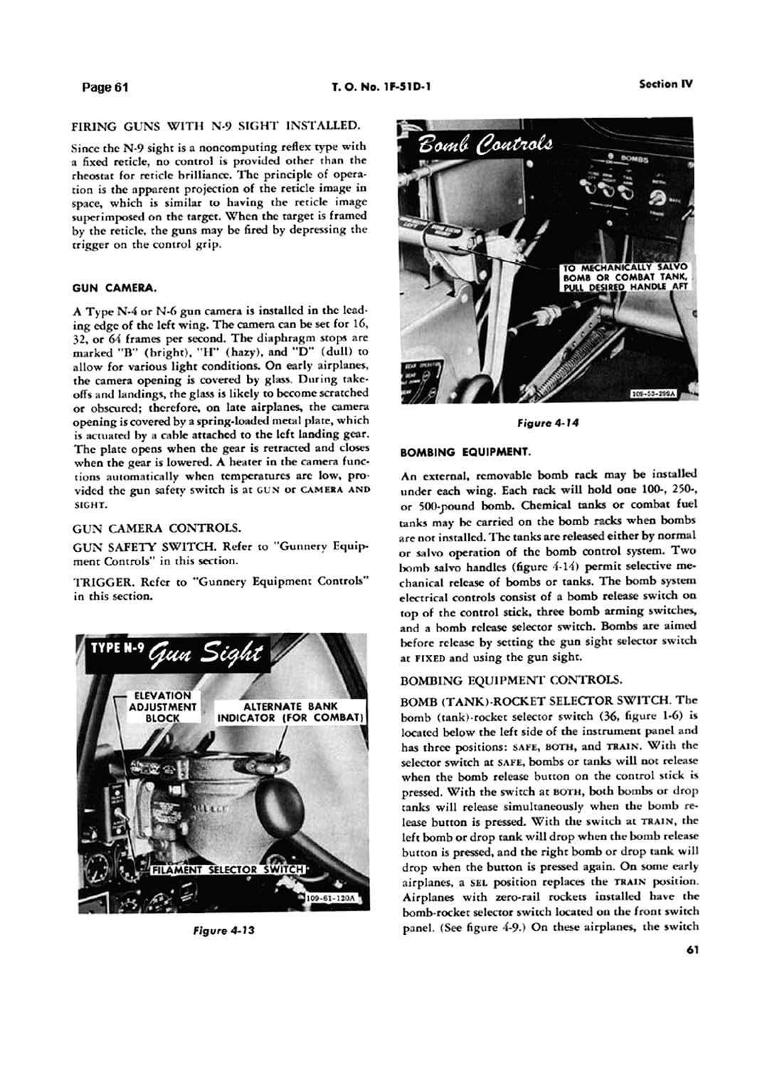 T.O. No. 1F-51D-1 Pilot’s Manual P-51D Mustang Flight Handbook loose leaf