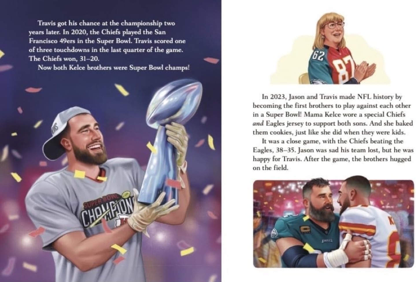 The Kelce Brothers: A Little Golden Book Biography – Brand New