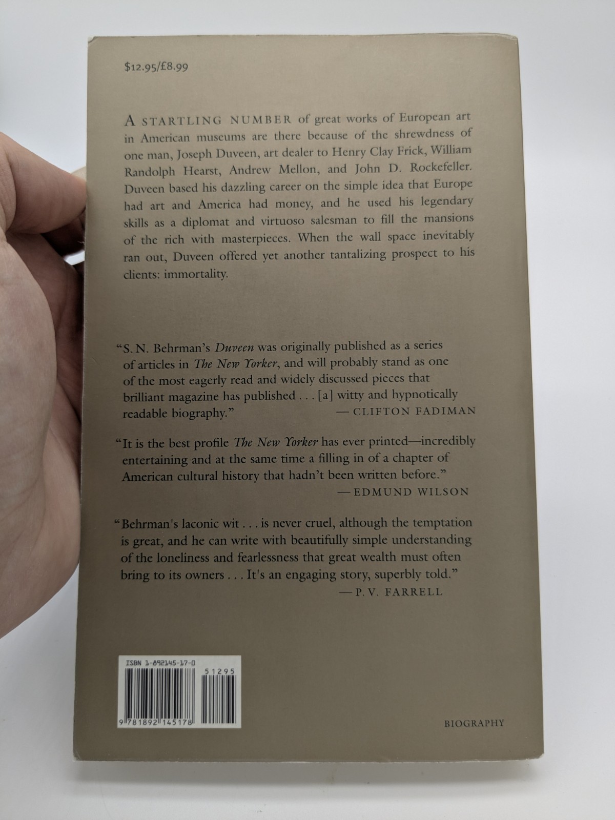 Duveen: The Story of the Most Spectacular Art Dealer of All Time Behrman – GOOD
