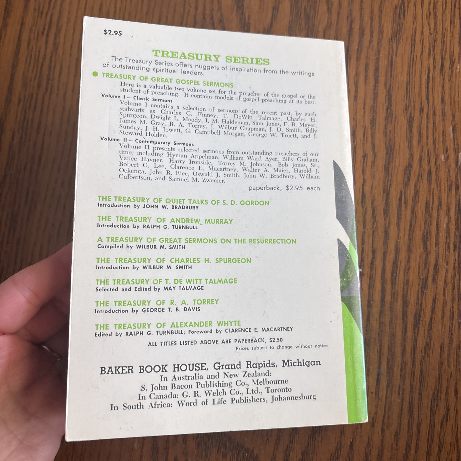 Treasury Of Great Gospel Sermons Vol II By Baker Book House PB