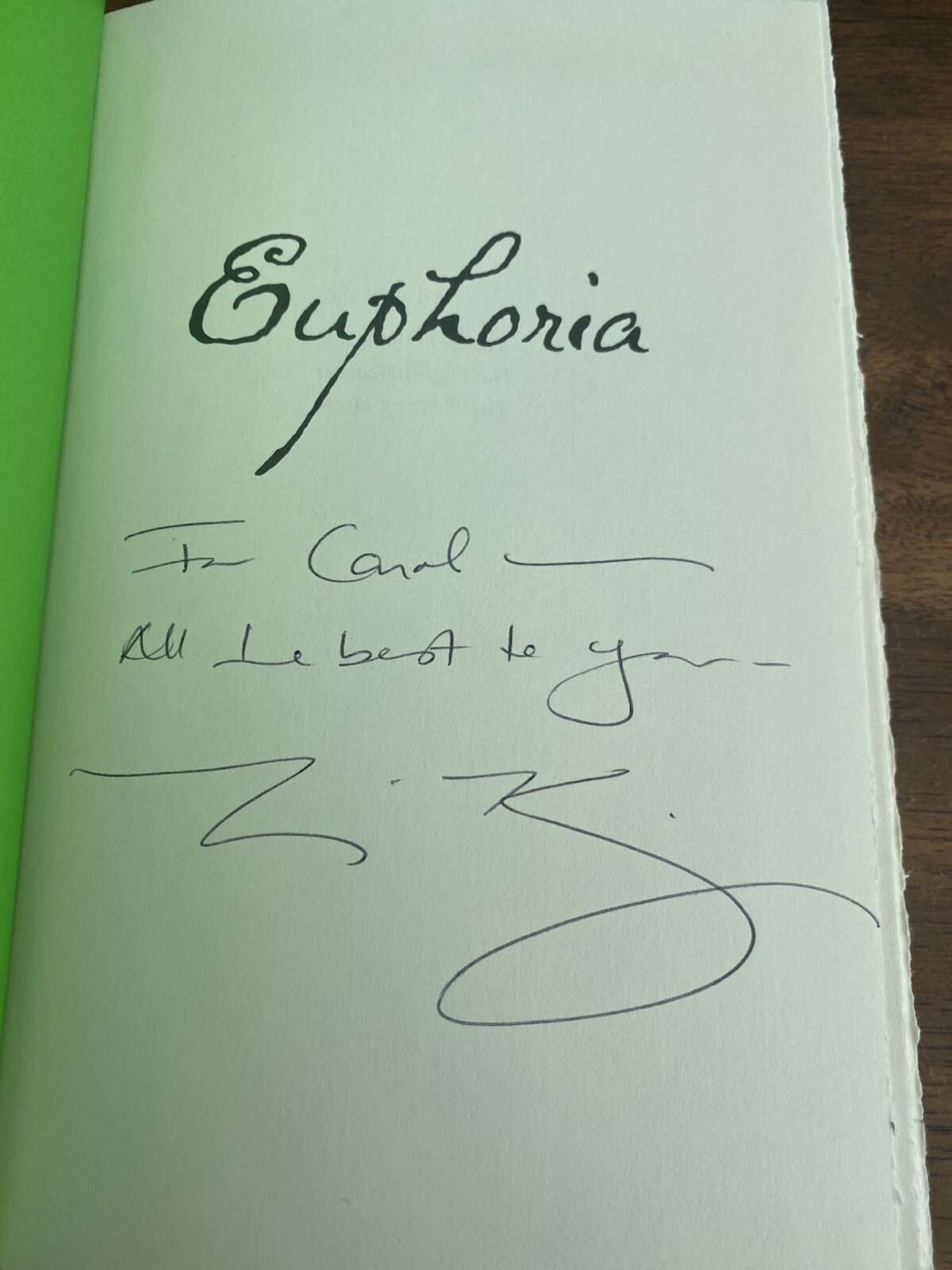 Euphoria by Lily King (2014, Hardcover) SIGNED – FREE SHIPPING