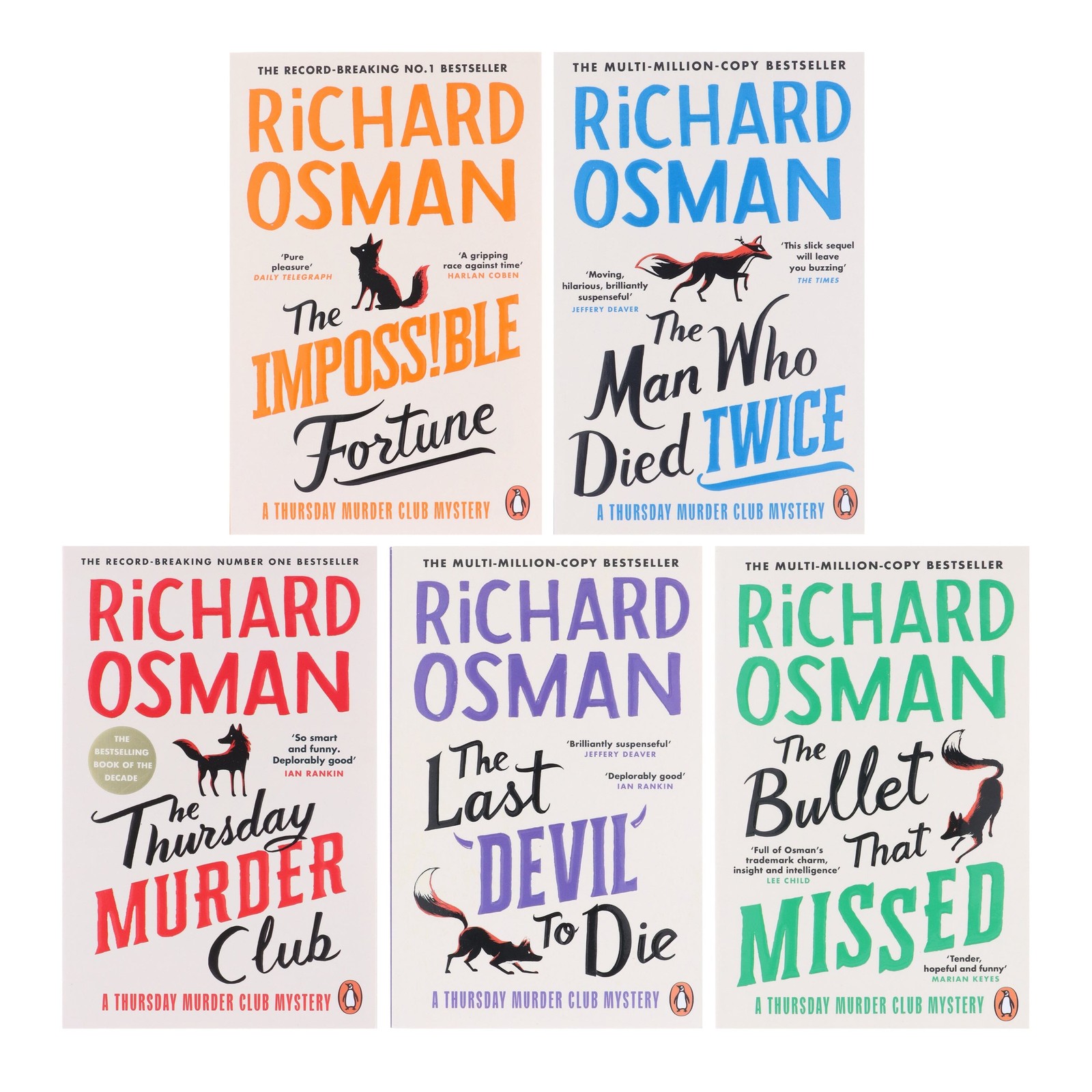 Thursday Murder Club Mysteries by Richard Osman 5 Books Set – Fic – PB