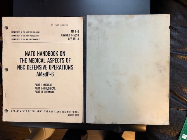 LOT of 2: 1973 NATO *Handbook On Medical Aspects NBC Defensive Ops AMedP-6*