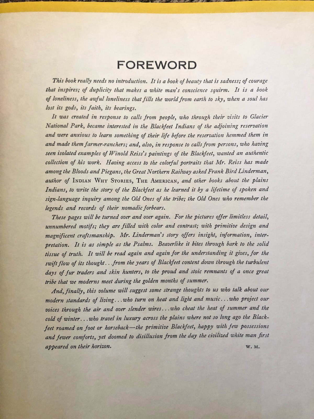 VINTAGE „Blackfeet Indians“ by Frank Linderman; illustrations by Winold Reiss