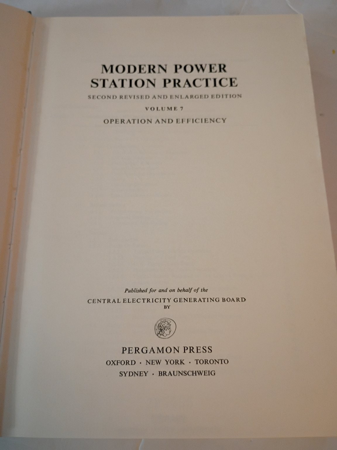 Modern Power Station Practice Vol 7 Operation Efficiency 1971 Pergamon Press