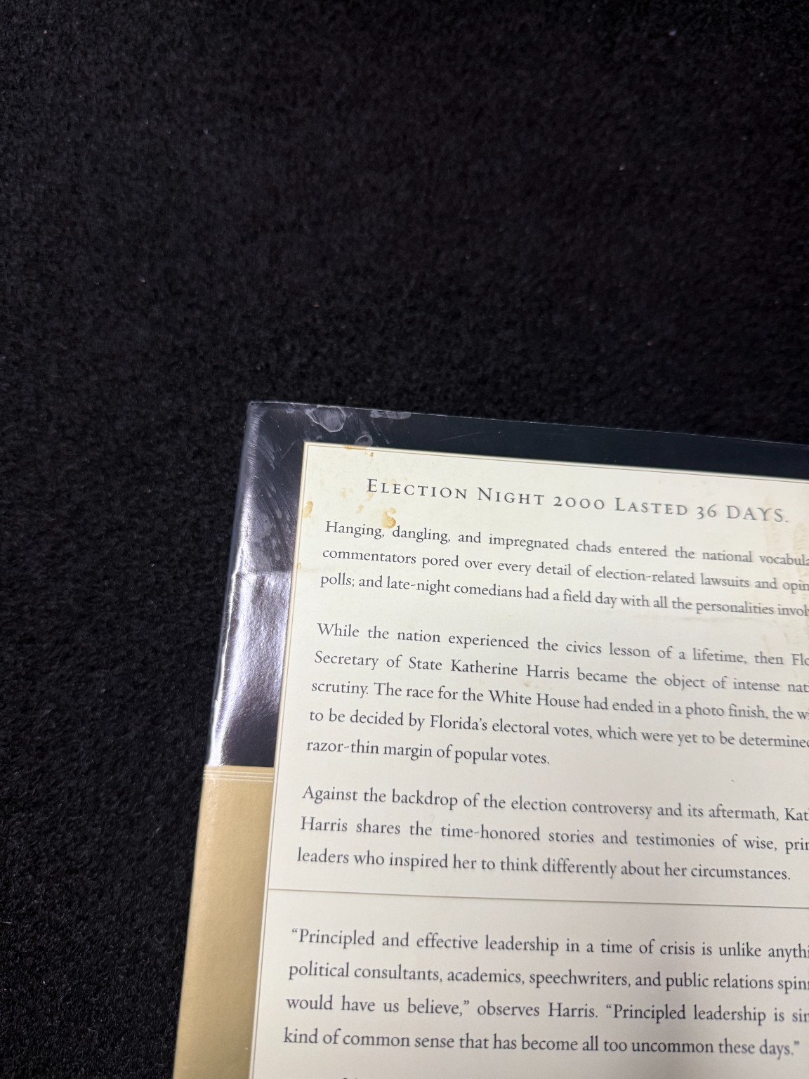 Center of the Storm Katherine Harris 2002 SIGNED INSCRIBED Political Memoir