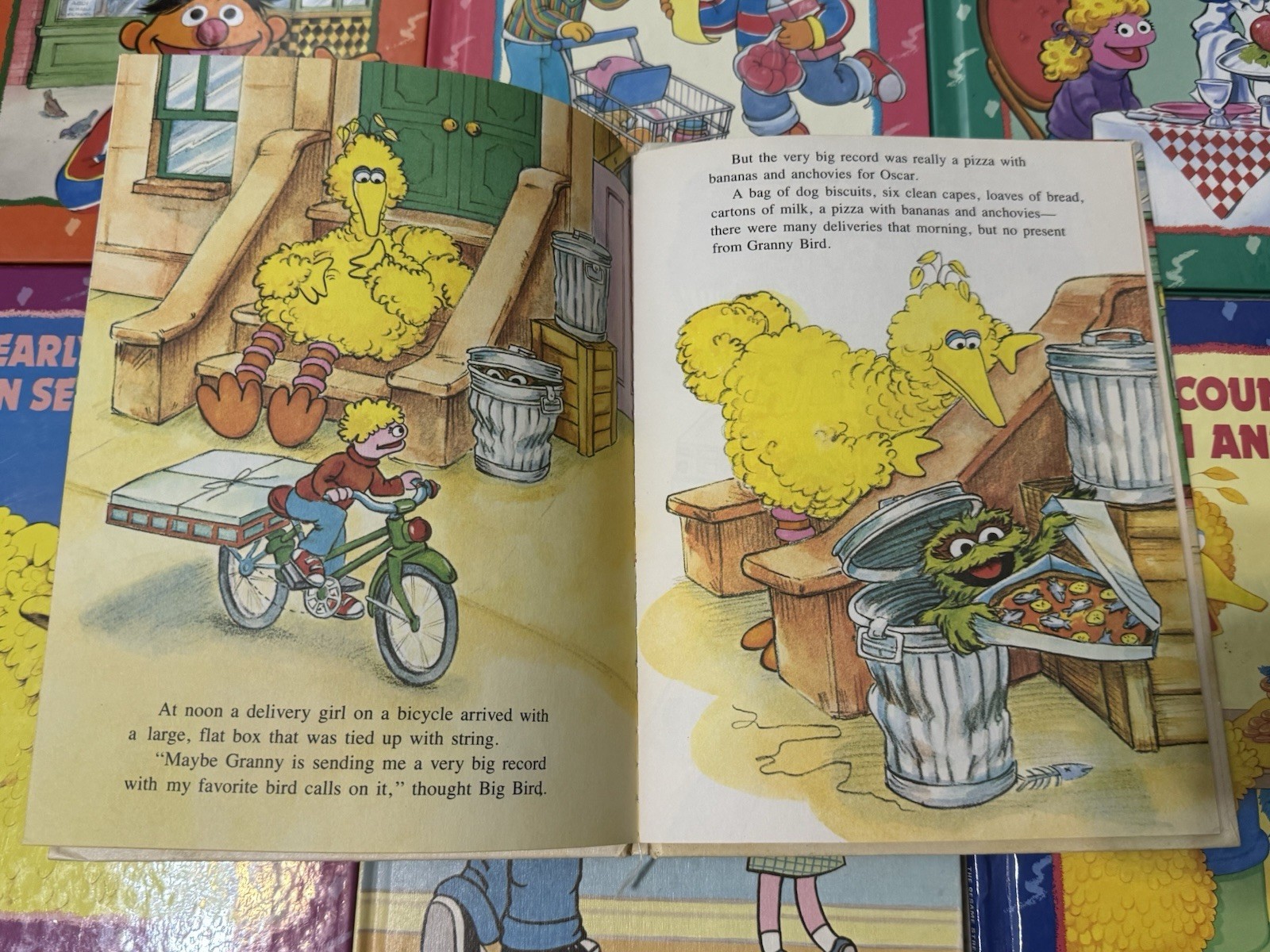 Sesame Street Book Club Lot of 7 Hardcover Books Vintage 1980 1992 1993