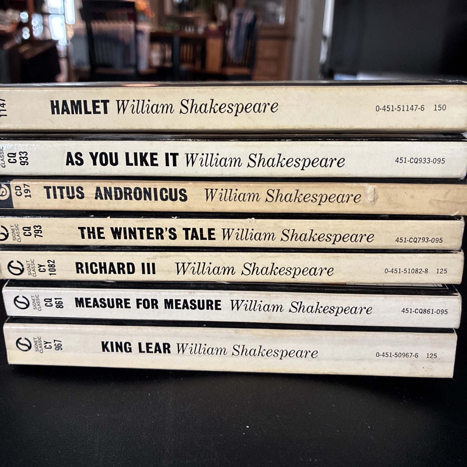Shakespeare Signet Classic Book Lot of 7 Paperbacks ‘63 & ‘64