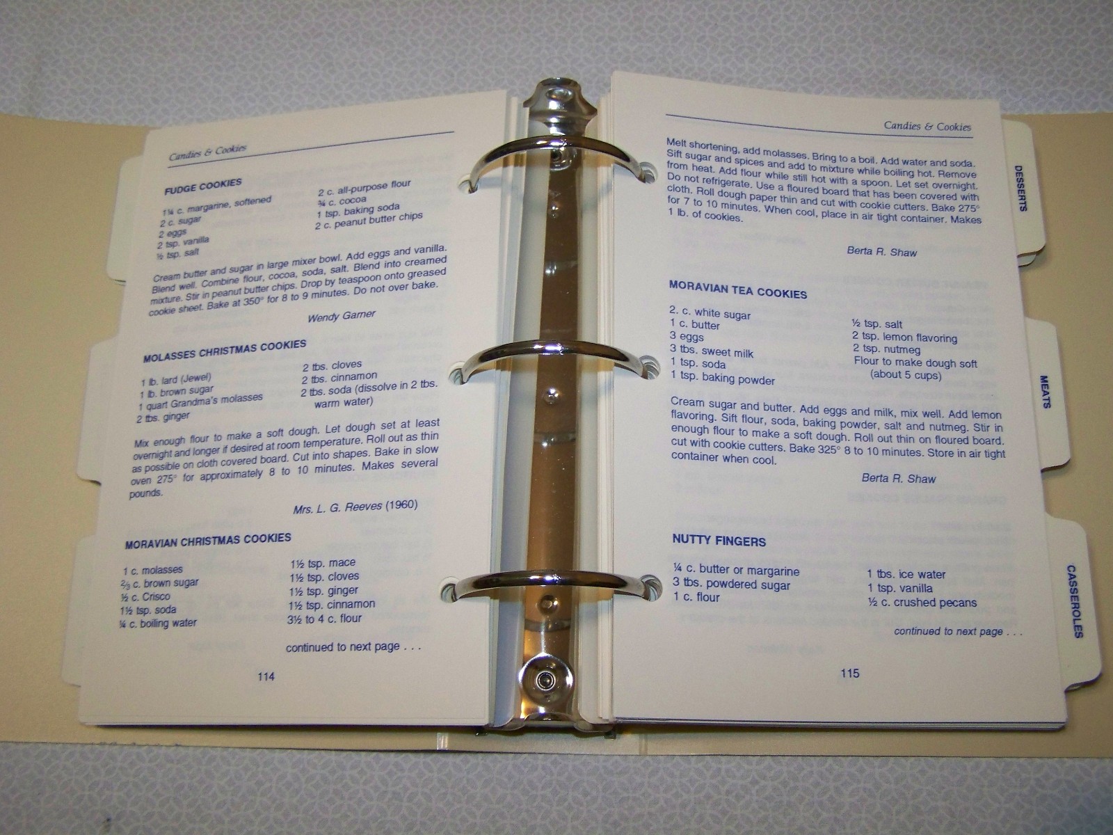 Rural Hall Moravian Church Cookbook 1993 Rural Hall North Carolina 361 pages