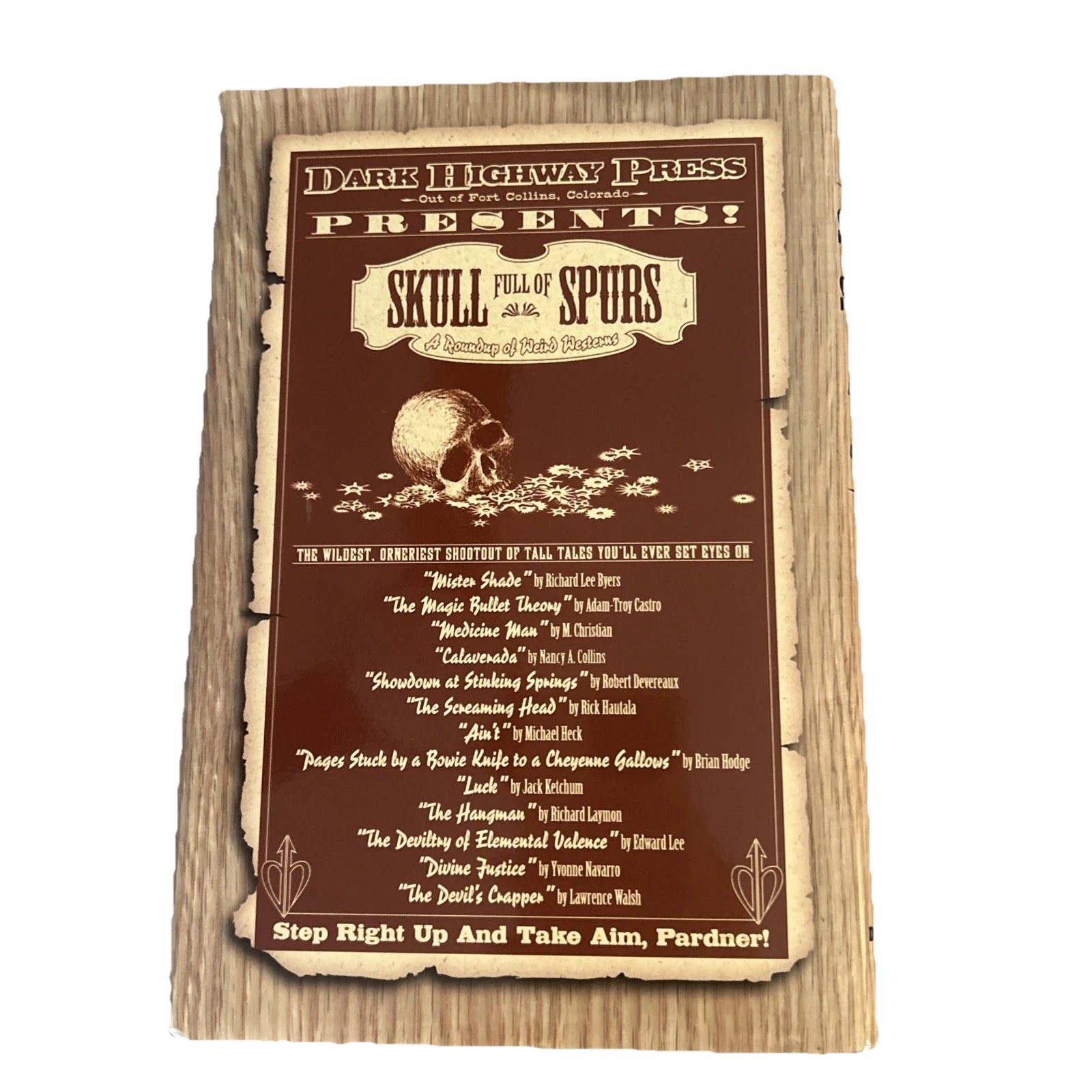 Skulls Full If Spurs -A Roundup Of Weird Westerns By Various Authors Signed