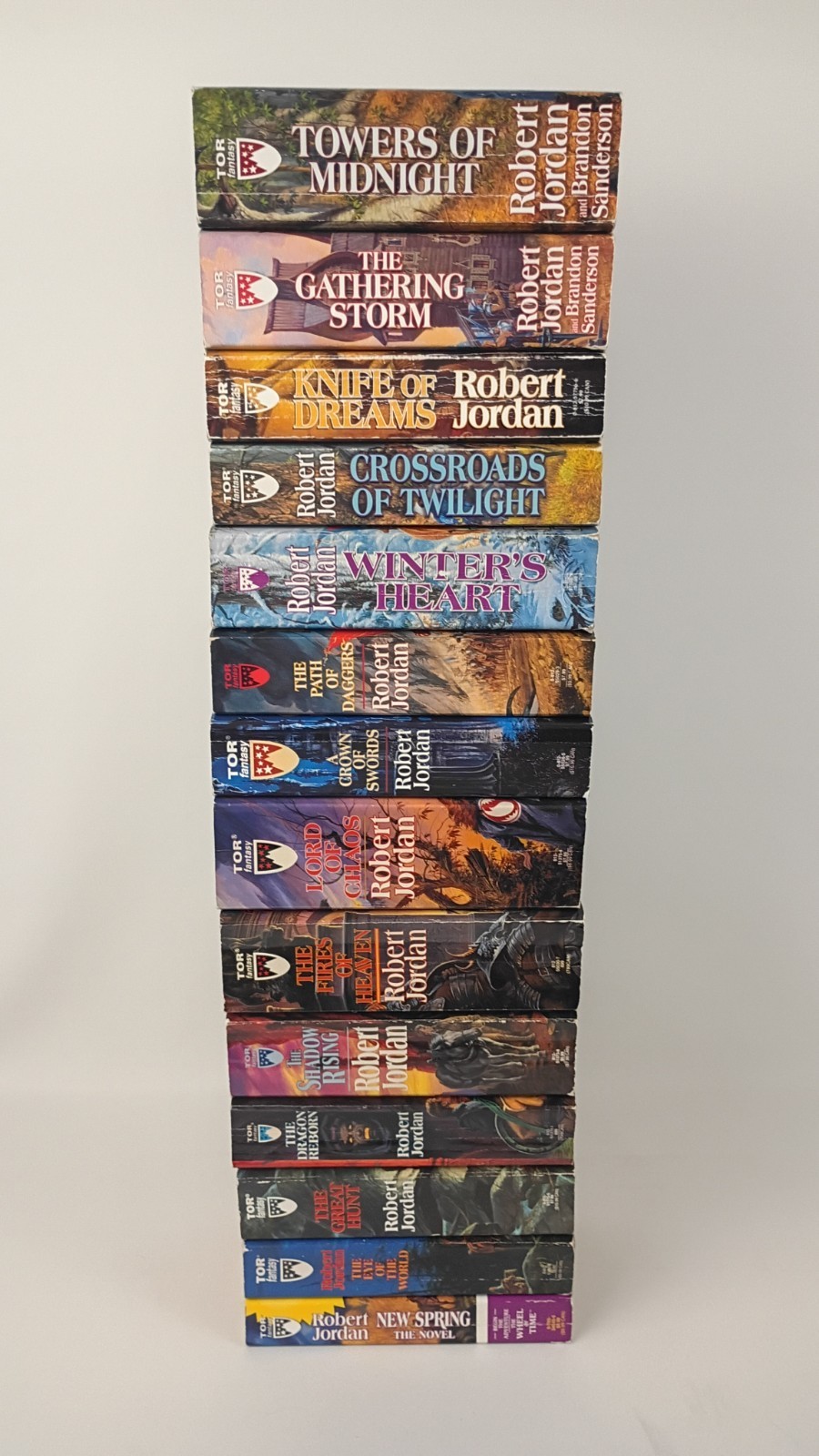 Wheel of Time MM Paperback set, 1-13 + New Spring 14 Total Books, Robert Jordan