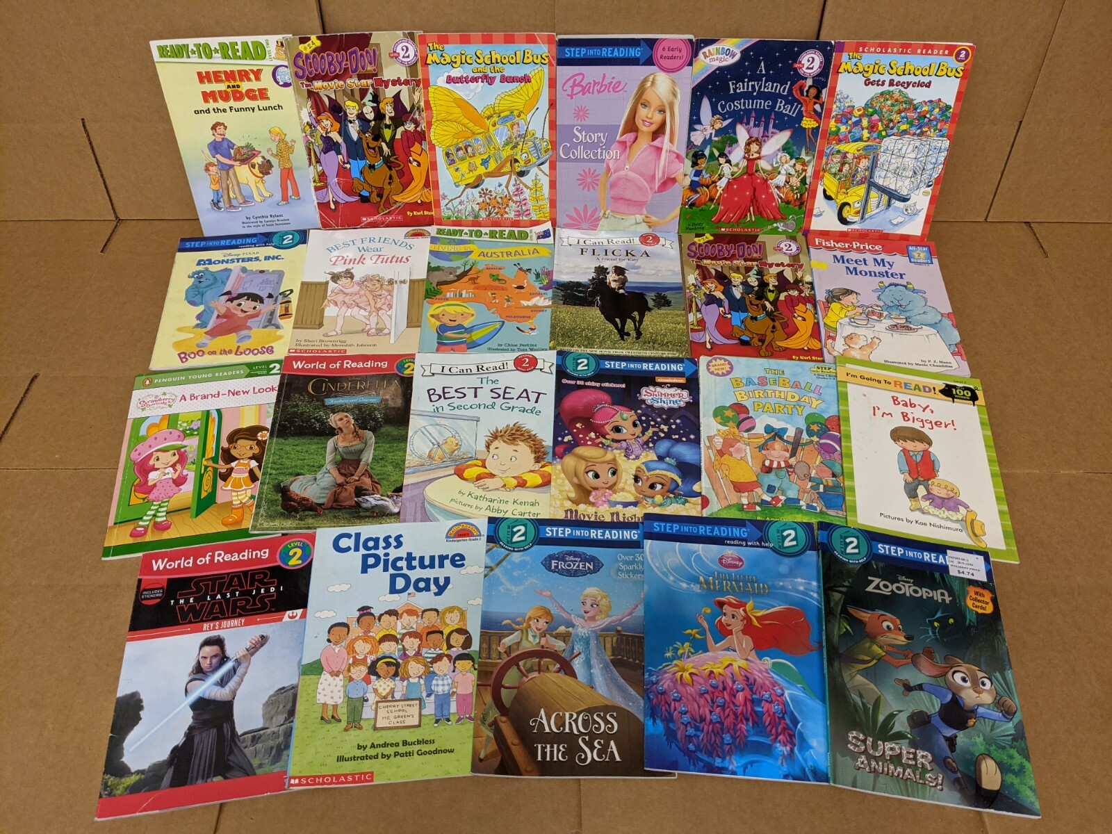 Lot of 10 Level 2~RL~Ready to-I Can Read-Step into Reading-Learn Read Books MIX