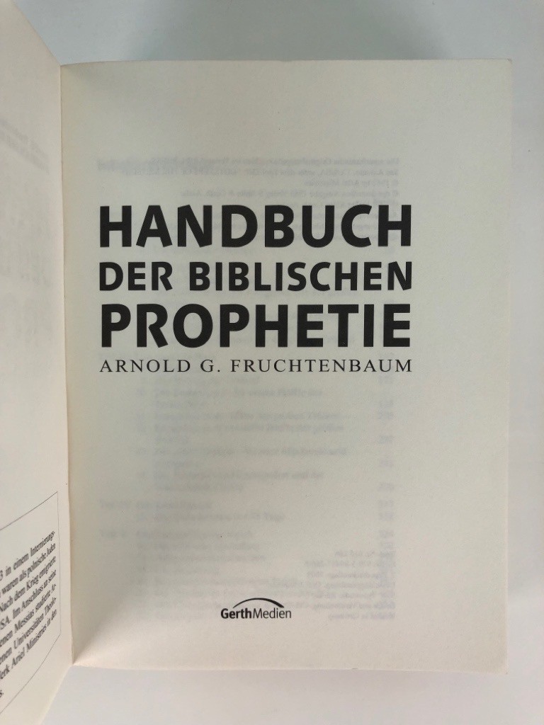 Handbuch der biblischen Prophetie – Arnold G. Fruchtenbaum 73607