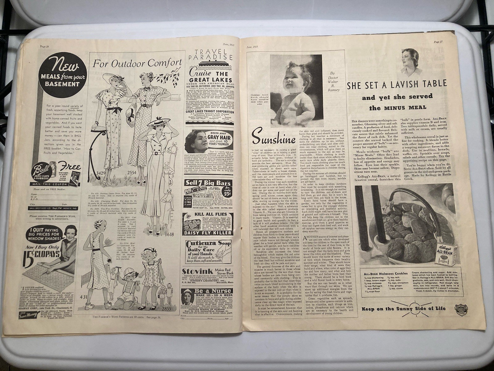 The Farmer’s Wife Magazine June 1935 Jules Erbit Cover Vtg Ads Articles Recipes