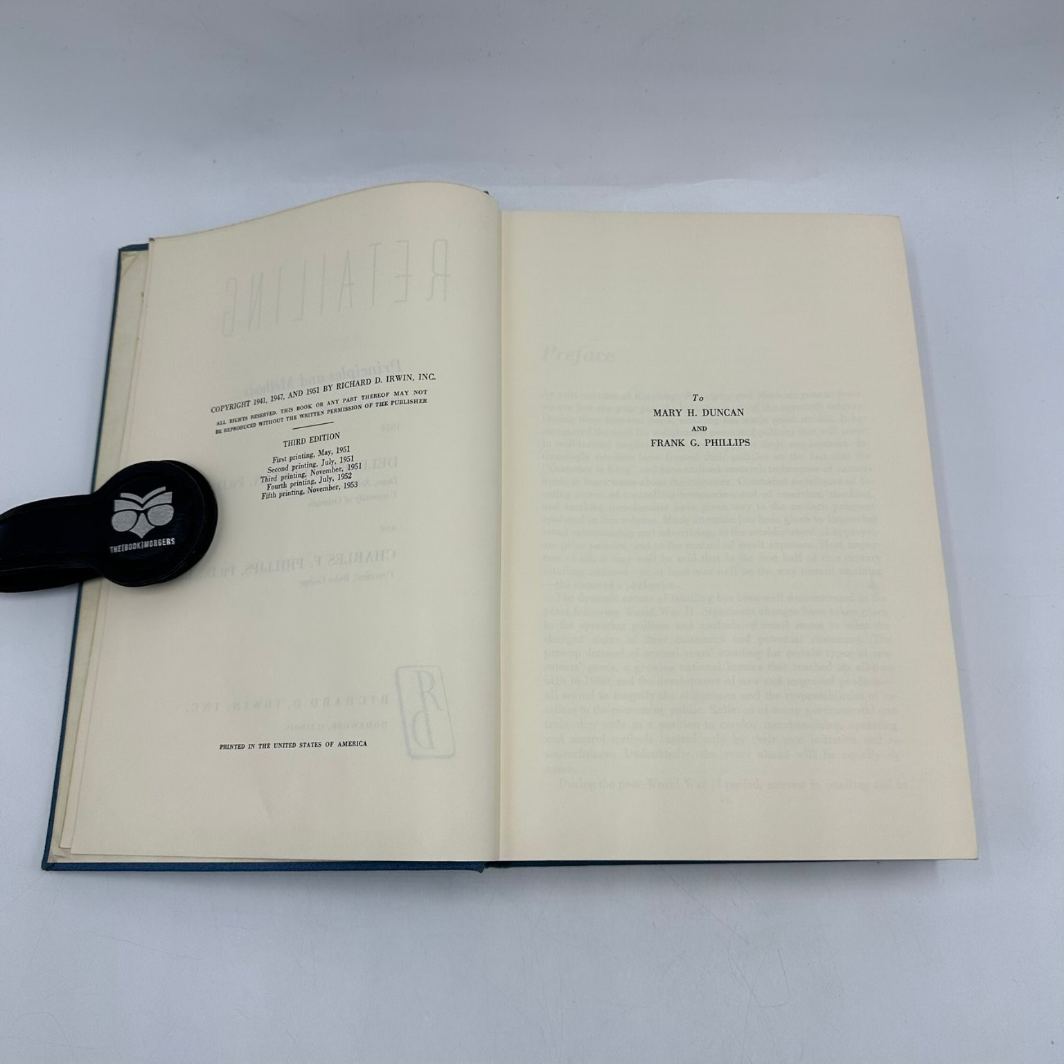 Retailing Principles & Methods Duncan Phillips 1953 Third Edition Irwin Business
