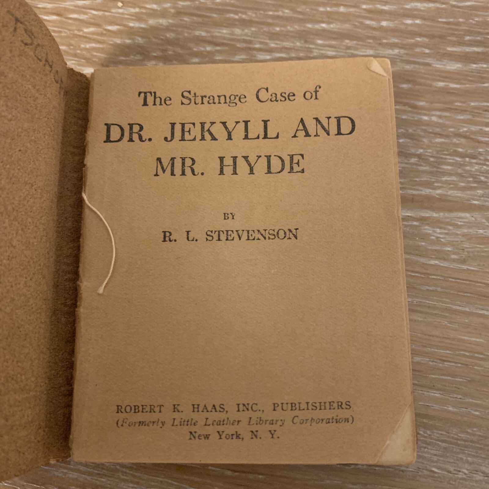 1920’s? Little Leather Library Book Dr. Jekyl And Mr. Hyde, Robert K. Haas