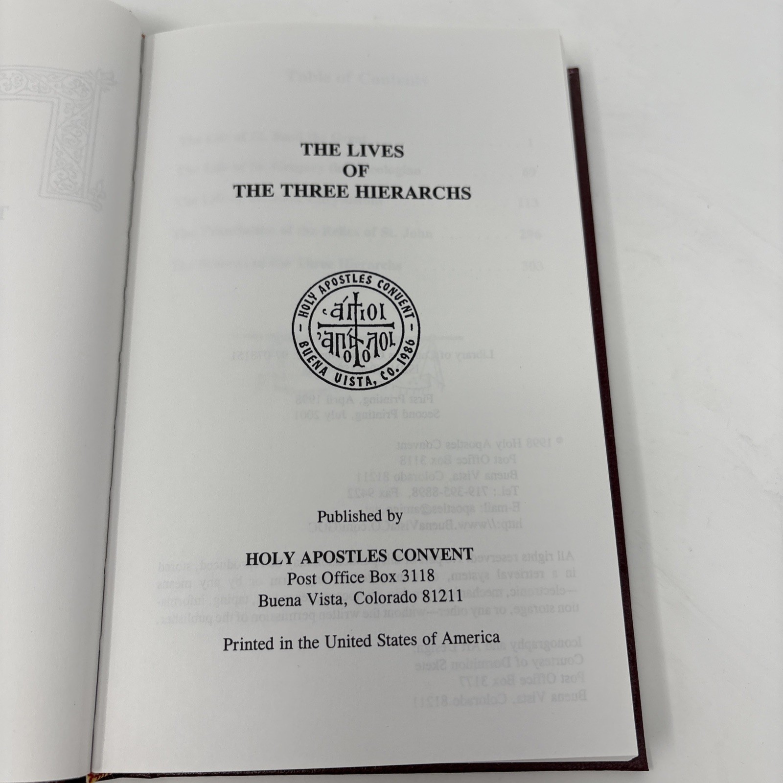 The Lives of the 3 Great Hierarchs: Sts. Basil, Gregory, John Chrysostom