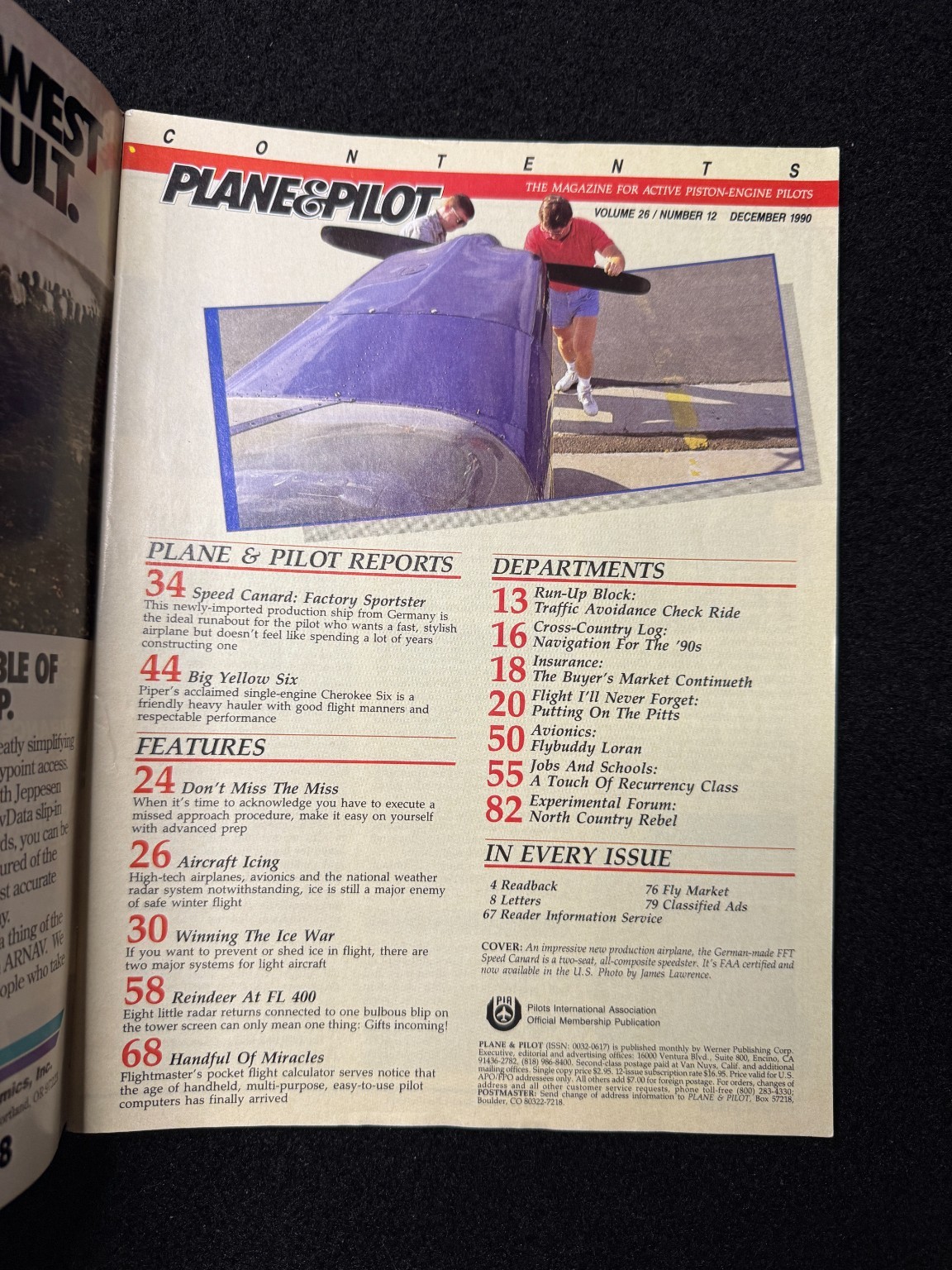 Plane & Pilot Magazine December 1990 Winter Operations Aviation Flying Aircraft