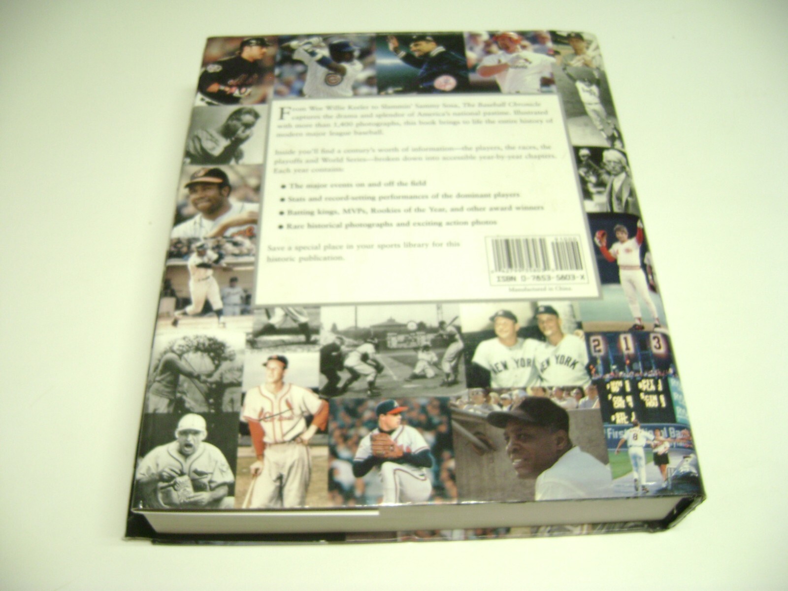 2001 Huge Hardcover Book The BASEBALL CHRONICLE Year By Year History, 656 pages