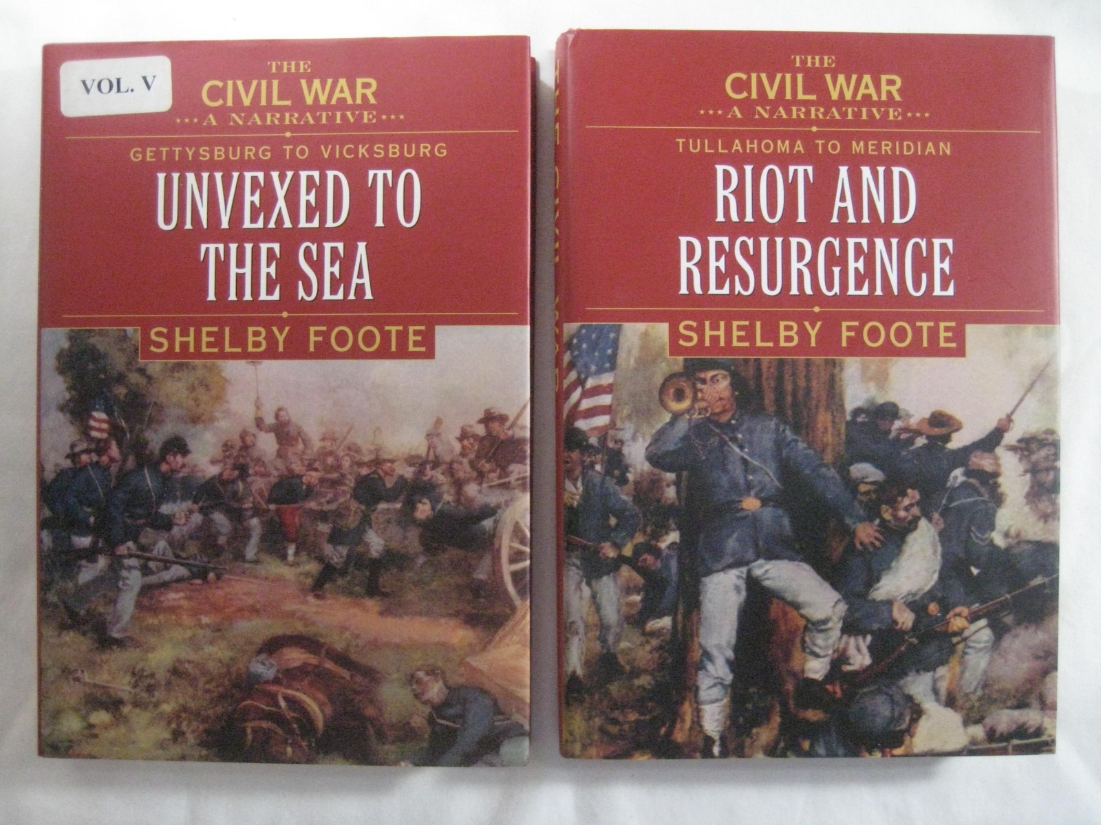 Lot books 9 volume set Shelby Foot Civil War A Narrative 1974 like NEW w/ DJs