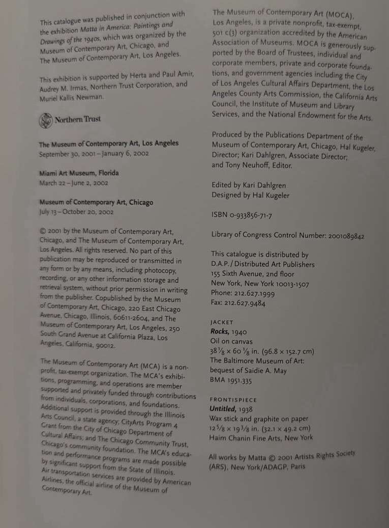Matta in America: Paintings and Drawings of the 1940s