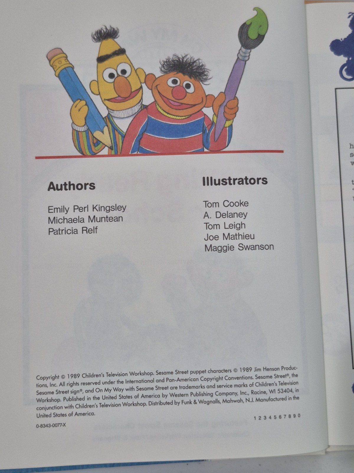 On My Way with Sesame Street Volumes 2 & 3 Vintage Book Set Jim Henson 1989