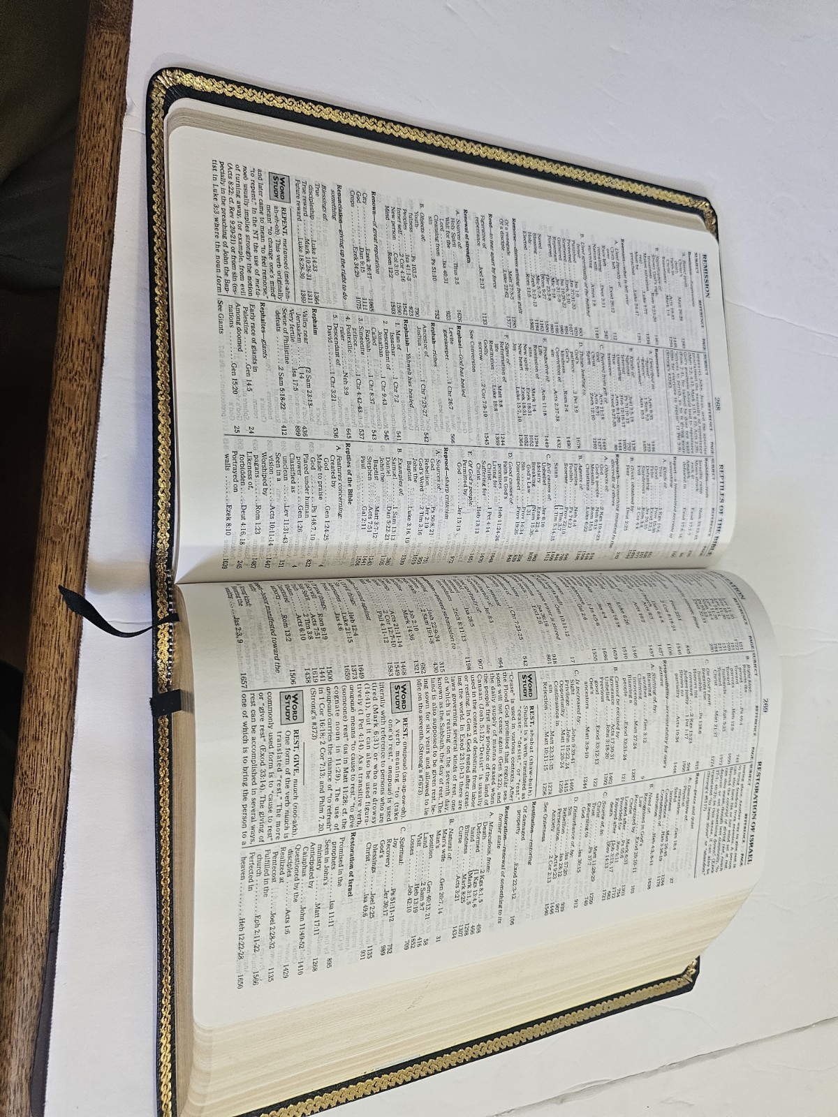 Thomas Nelson The Open Bible Genuine Leather Red Letter Edition Hardcover