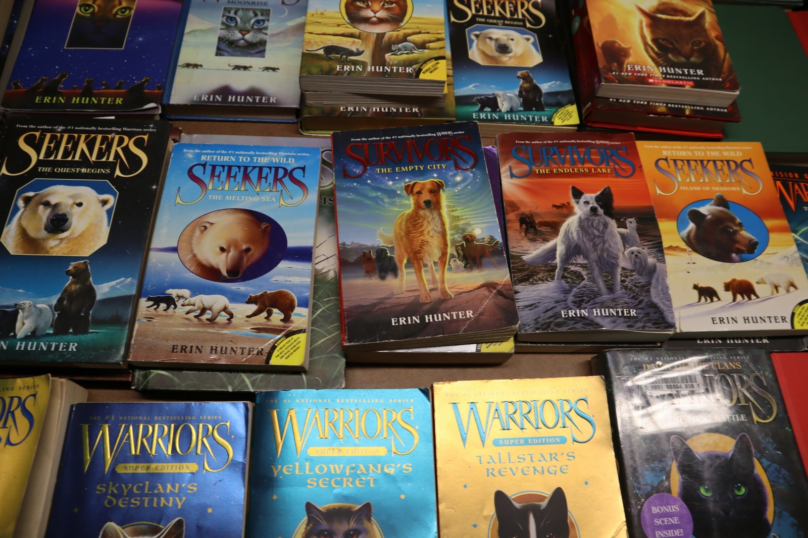 Lot of 5 Erin Hunter Books – Warriors/Seekers/Survivors – Paperback & Hardcover