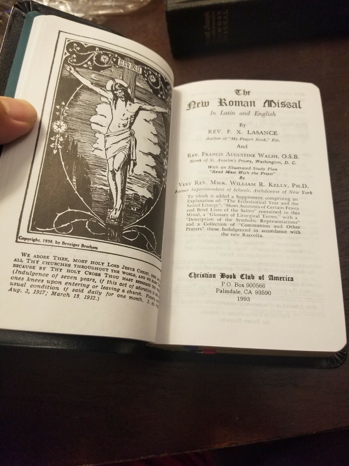 Father Lasance „The New Roman Missal“ (1945) for the LATIN MASS – FREE SHIPPING