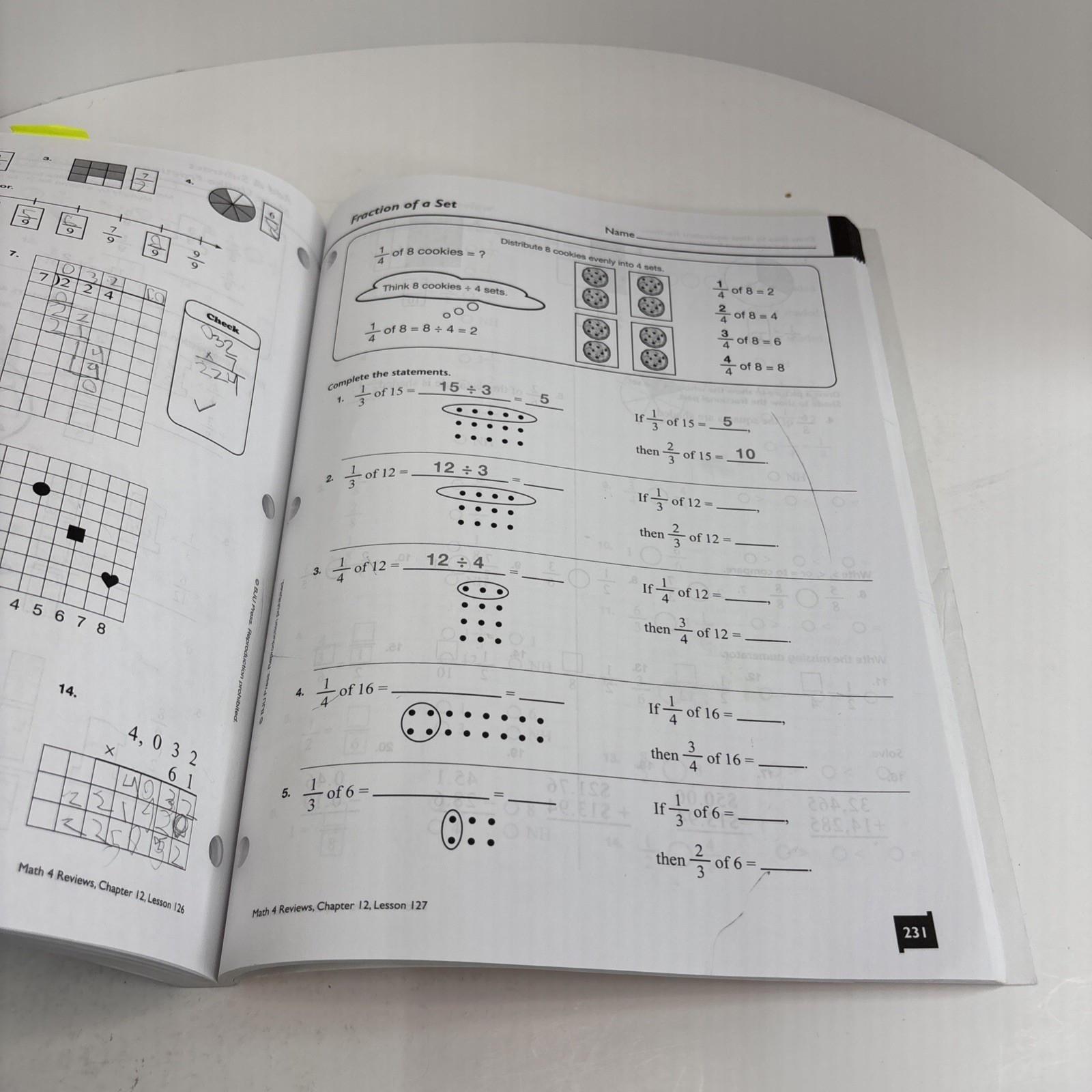 BJU Press Math 4 Student Reviews Third Edition Educational Workbook –