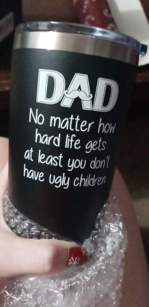 Leak-Proof 20 Oz Stainless Steel Tumbler – Perfect for Dads Who Love Drinks