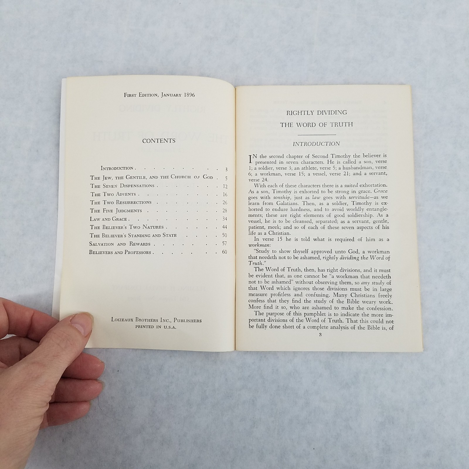 Rightly Dividing the Word of Truth – Stapled Softcover by C I Scofield – NO MARK