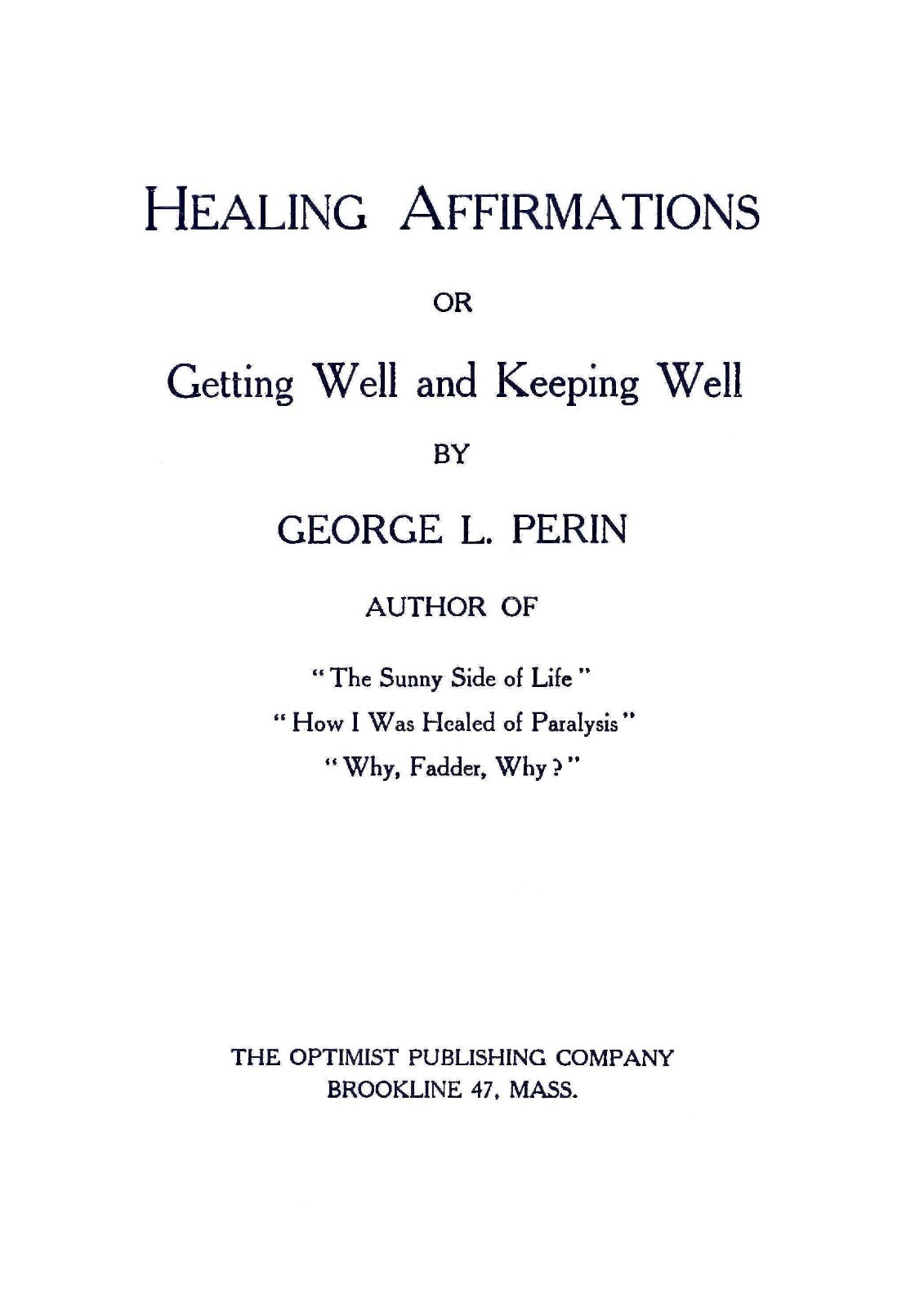 Healing Affirmations „1921“ 124 Pages