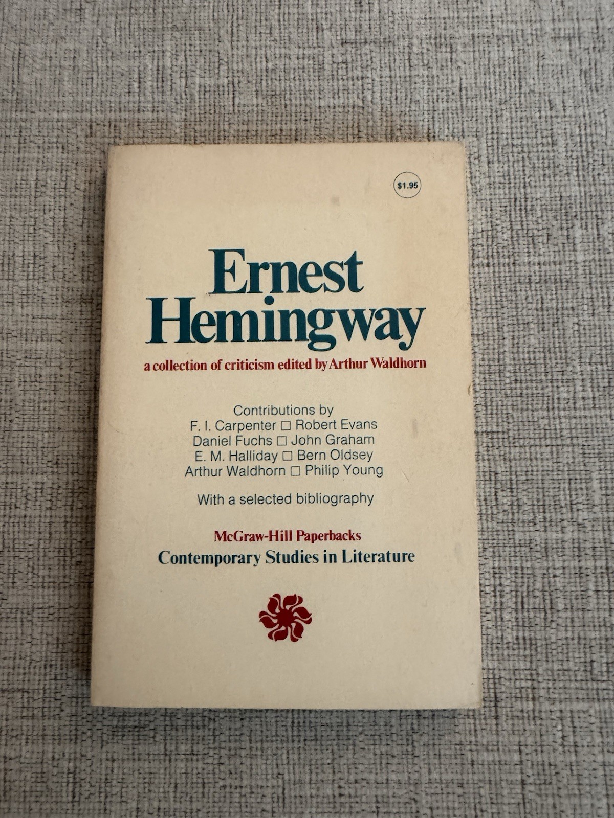 Ernest Hemingway Criticism Waldhorn McGraw Hill PB Vintage Lit Study